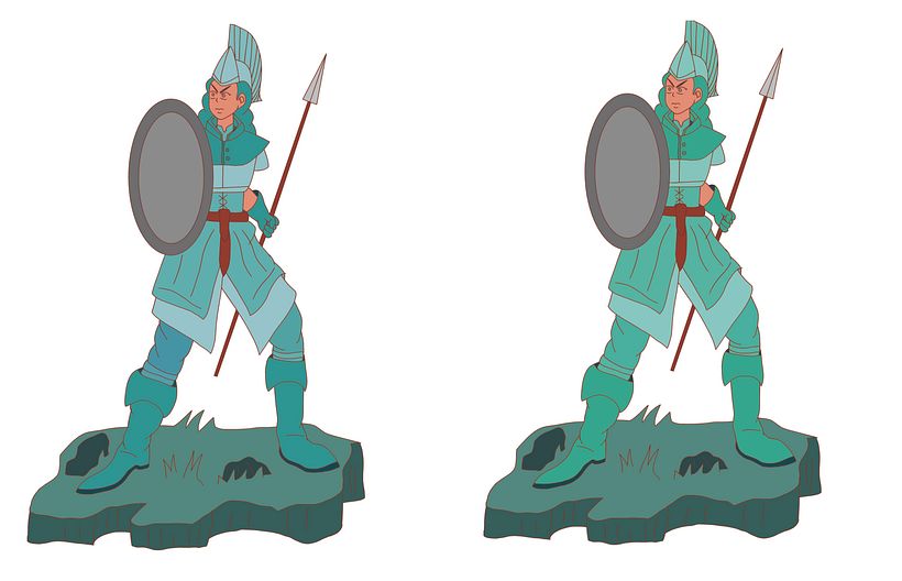 Personaje Cartoon: Minerva la Caballero Turquesa 3