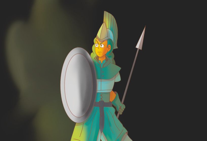 Personaje Cartoon: Minerva la Caballero Turquesa 1