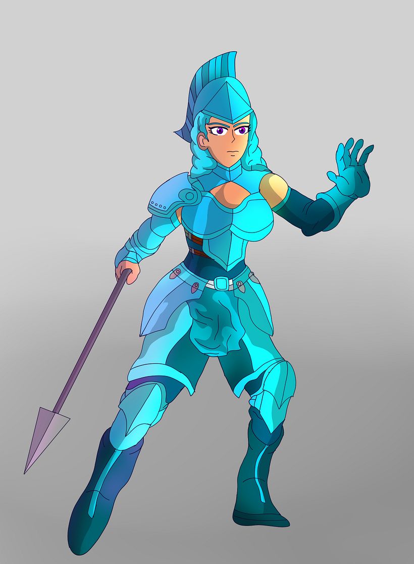 Personaje Cartoon: Minerva la Caballero Turquesa 5