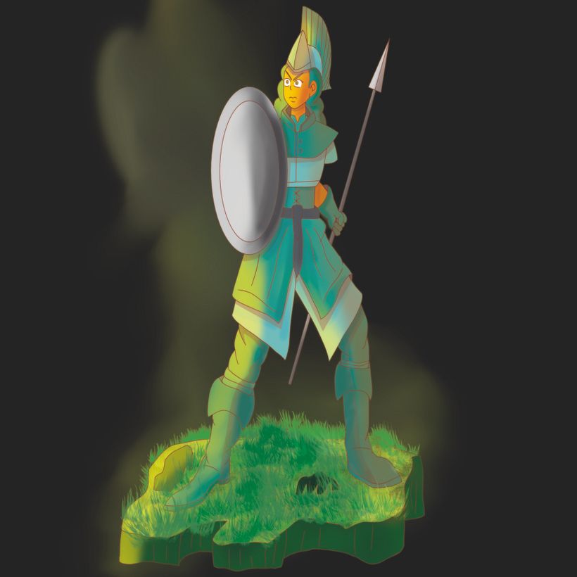 Personaje Cartoon: Minerva la Caballero Turquesa 1