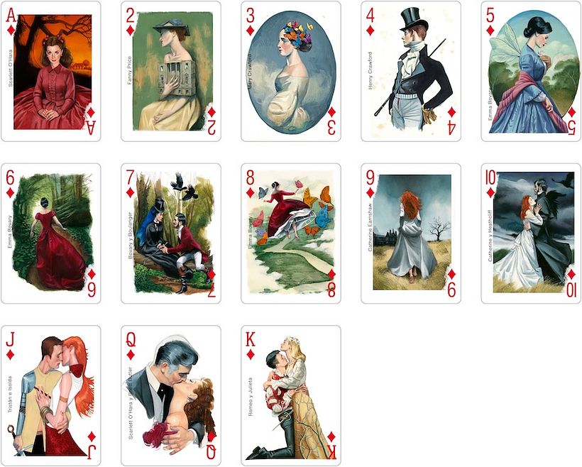 Baraja de Personajes Literarios Feria del libro viejo y antiguo 2025 2