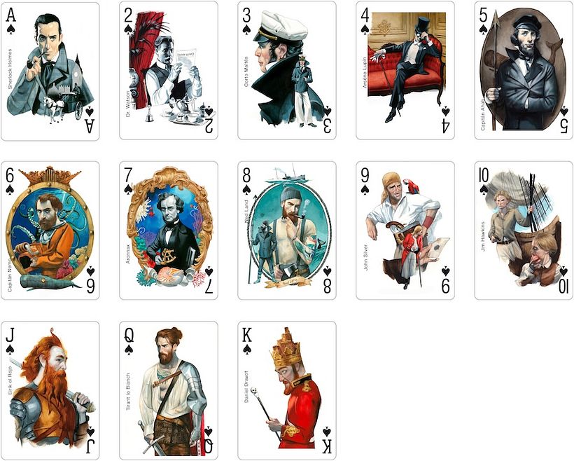 Baraja de Personajes Literarios Feria del libro viejo y antiguo 2025 3