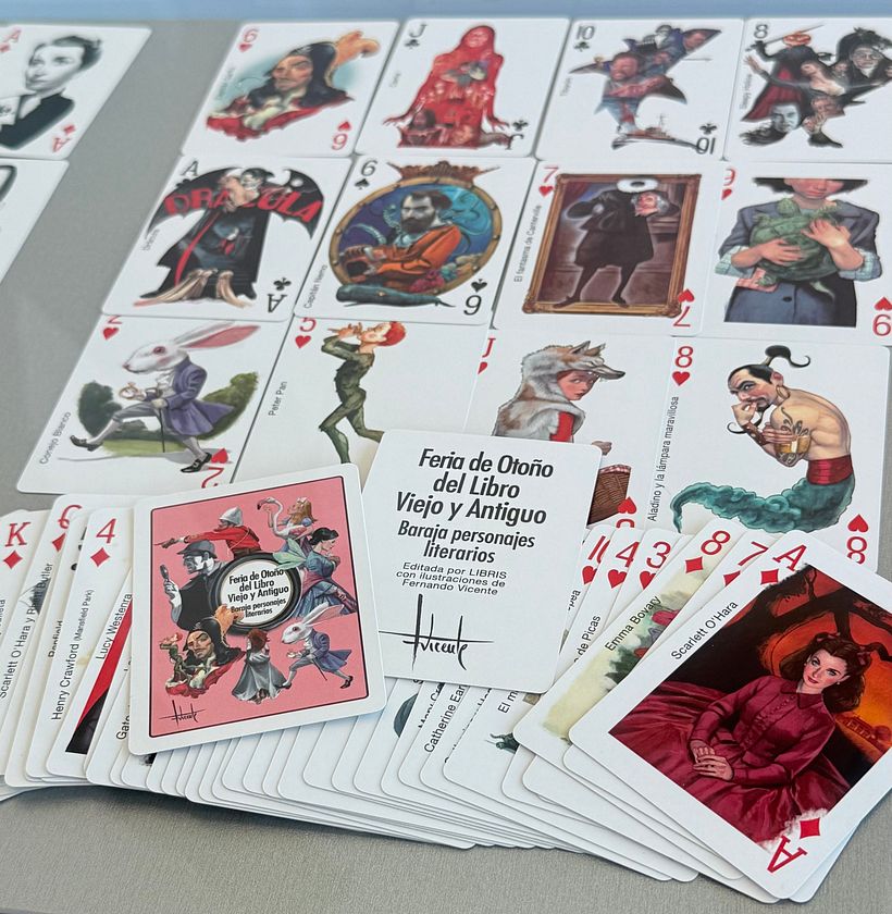 Baraja de Personajes Literarios Feria del libro viejo y antiguo 2025 1