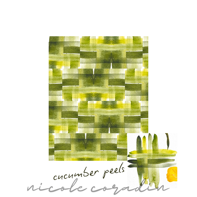 Surface Pattern Design Beginner Cucumber Print 1
