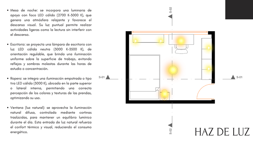 Diseño interior e Iluminación para un Dormitorio 2