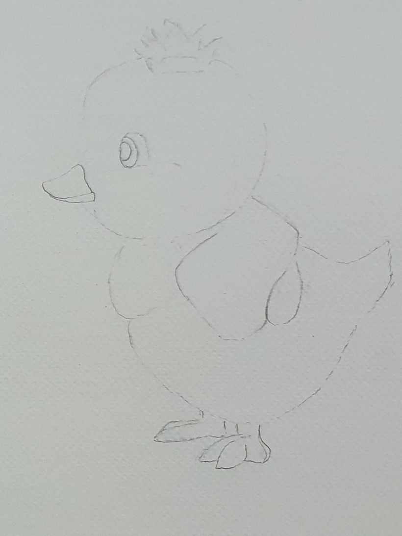 Baby duck watercolor painting  1