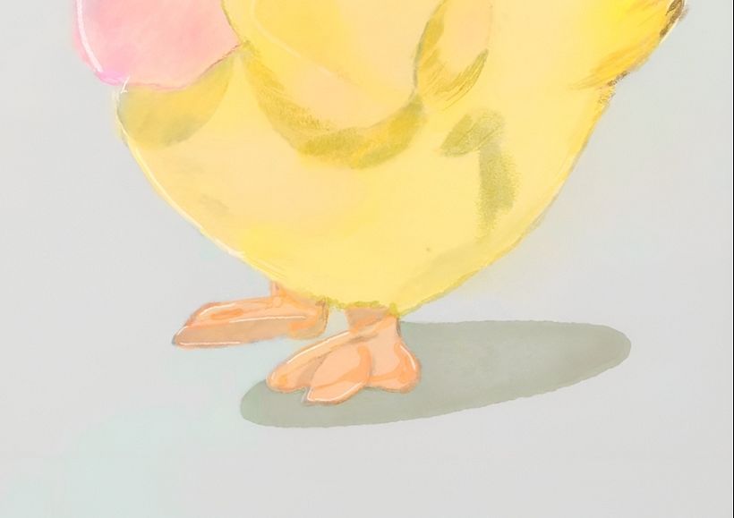 Baby duck watercolor painting  1