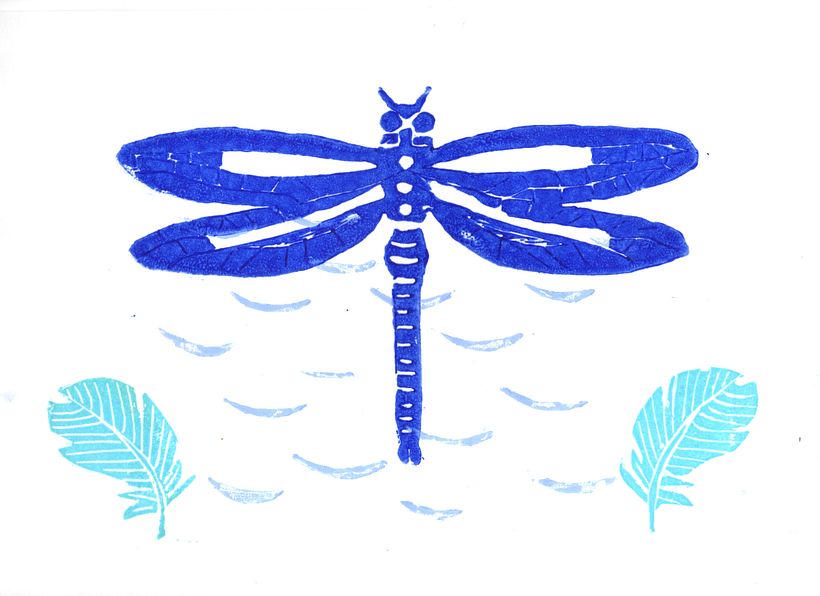 Printmaking : dragonfly 9