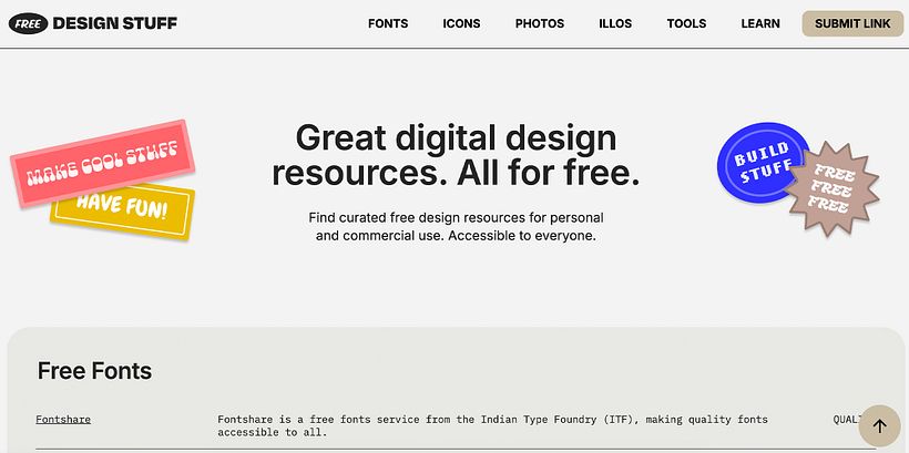 Design Stuff: free, quality digital design resources for your projects 1