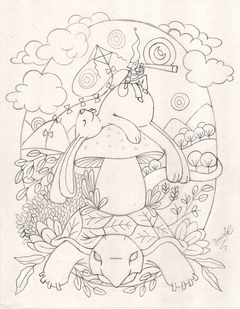 FINAL WATERCOLOR AND GOUACHE PROJECT "THE TORTOISE AND THE HARE" 2