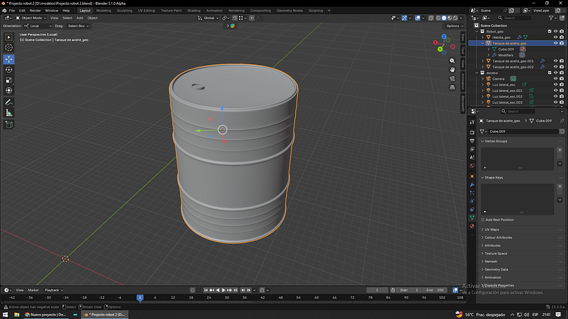 Finalizando el curos basico de Blender 1