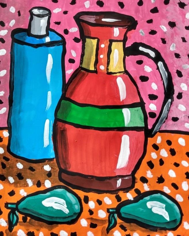 Os meus desenhos 2020-2021, tinta guache, diversos temas. 1