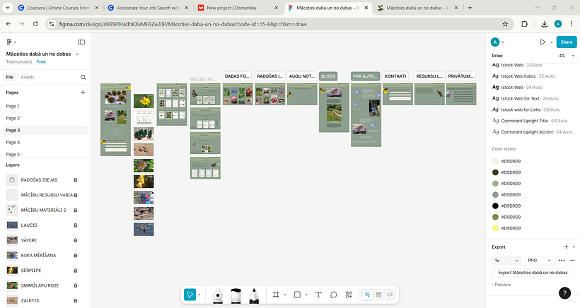 A Webpage for a Natural Science Teacher to Showcase Her Resources 1