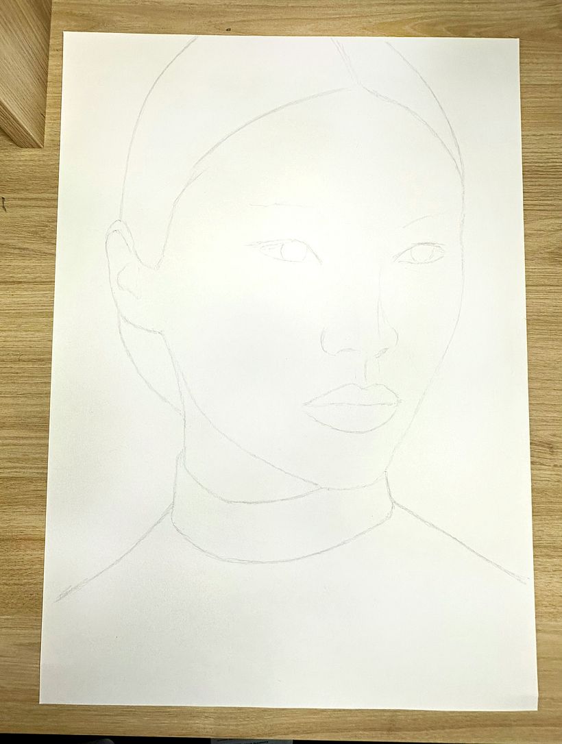 Portrait réaliste au crayon graphite 1