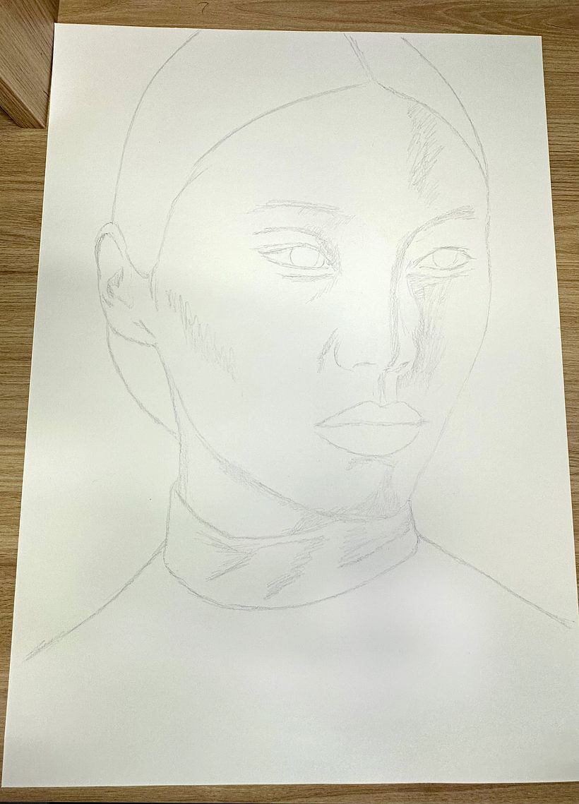 Portrait réaliste au crayon graphite 2