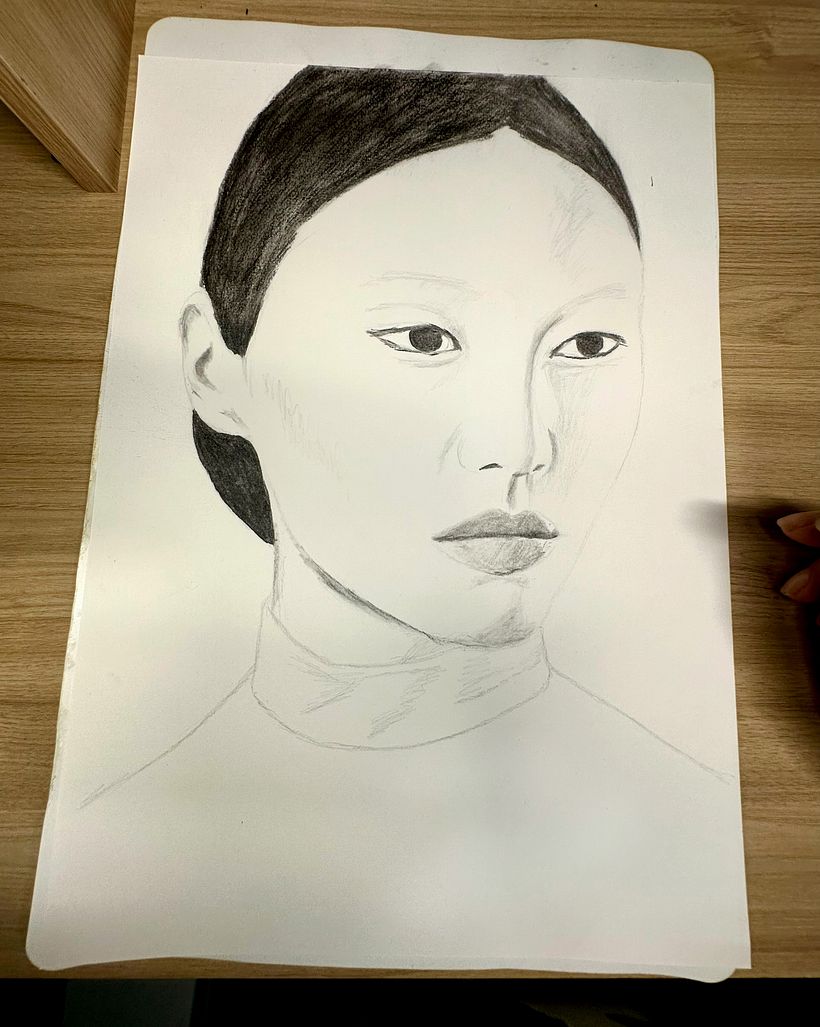 Portrait réaliste au crayon graphite 3