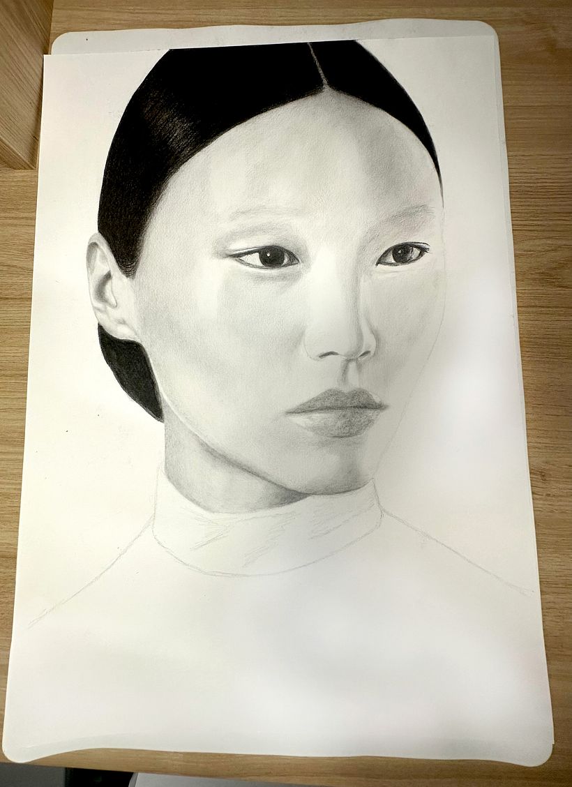 Portrait réaliste au crayon graphite 4