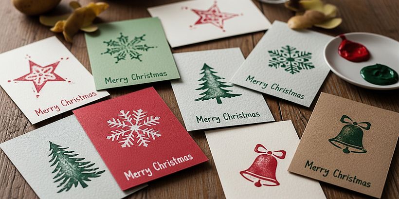 Cómo hacer tus propias postales navideñas ilustradas: paso a paso con ideas de lettering y collage 3