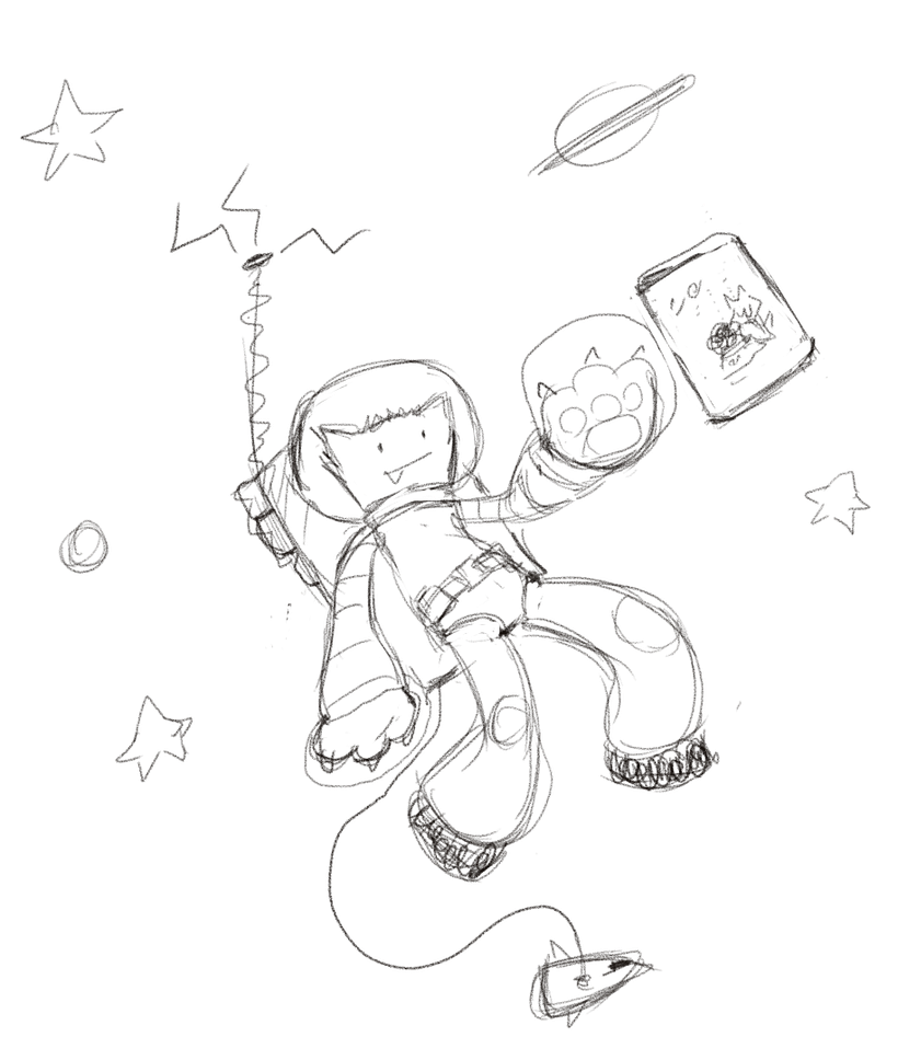 Gato(ou Urso) Astronauta 2