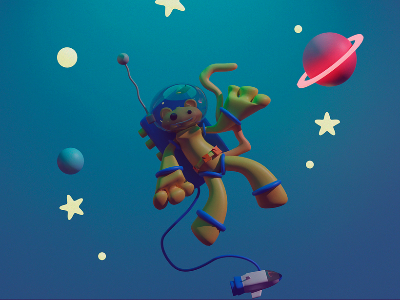 Gato(ou Urso) Astronauta 1
