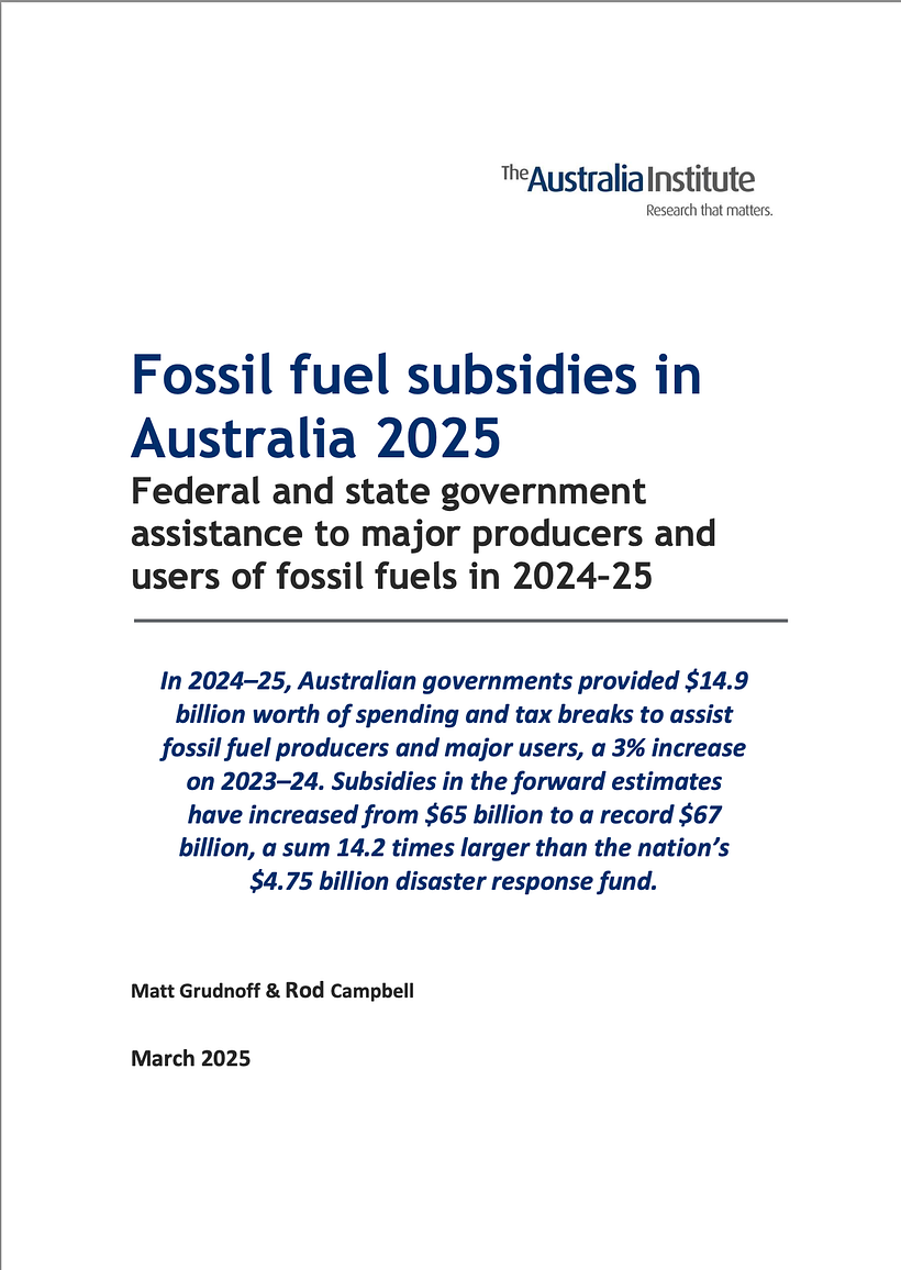 Up in Smoke: The Cost of Fossil Fuel Subsidies 1