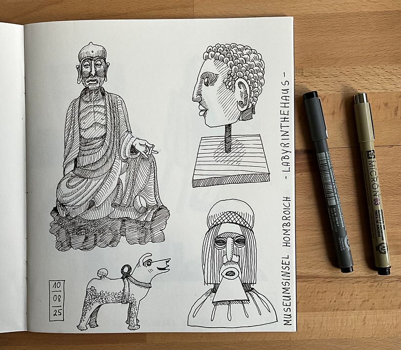 Zeichenheft zur Sammlung illustrierter Ideen 4