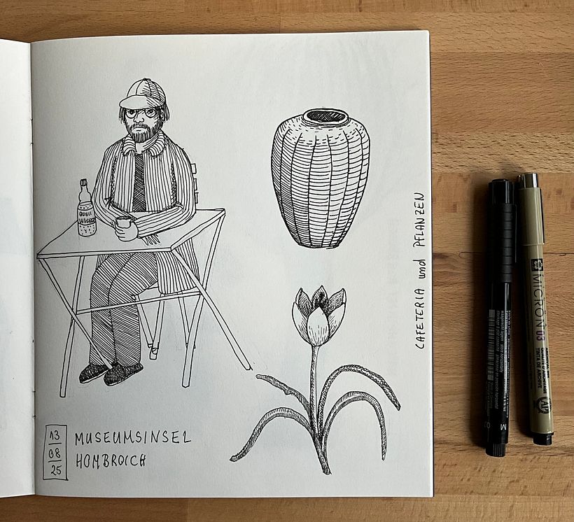 Zeichenheft zur Sammlung illustrierter Ideen 6