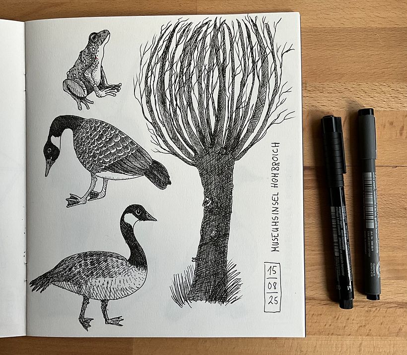 Zeichenheft zur Sammlung illustrierter Ideen 7