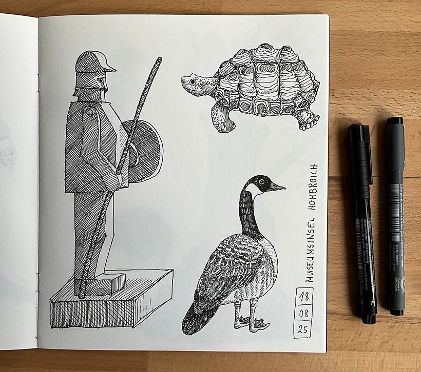 Zeichenheft zur Sammlung illustrierter Ideen 8