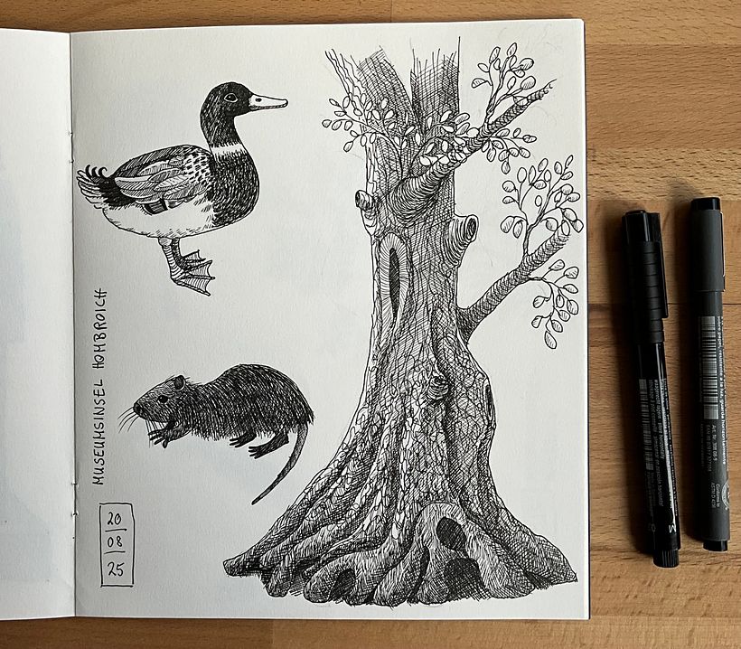 Zeichenheft zur Sammlung illustrierter Ideen 9