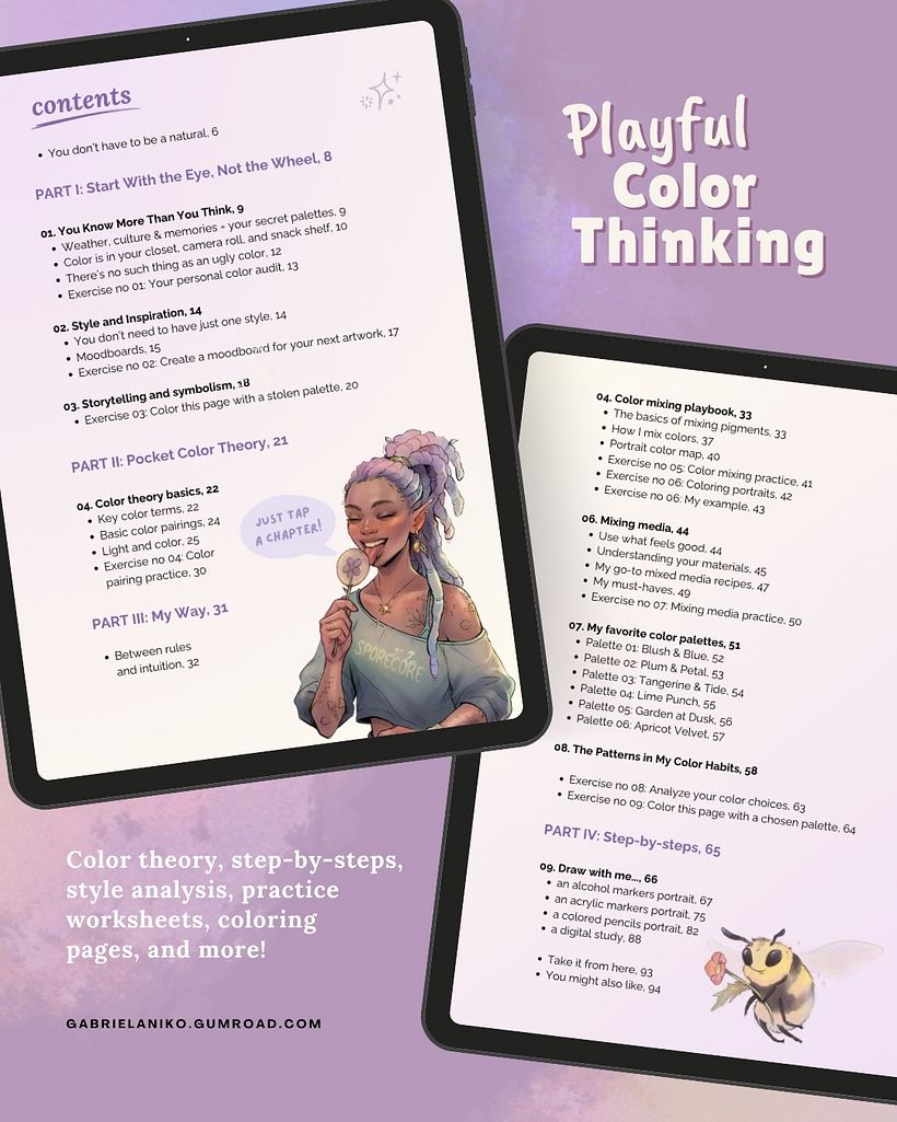 Playful Color Thinking E-Book & Practice Worksheets 1