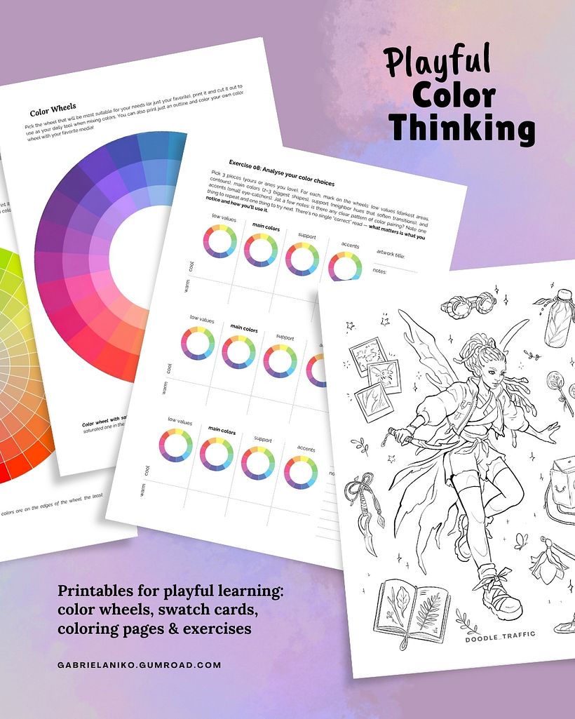 Playful Color Thinking E-Book & Practice Worksheets 2
