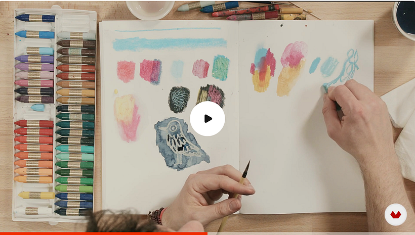 Elefante con cera, colores y plumón  1