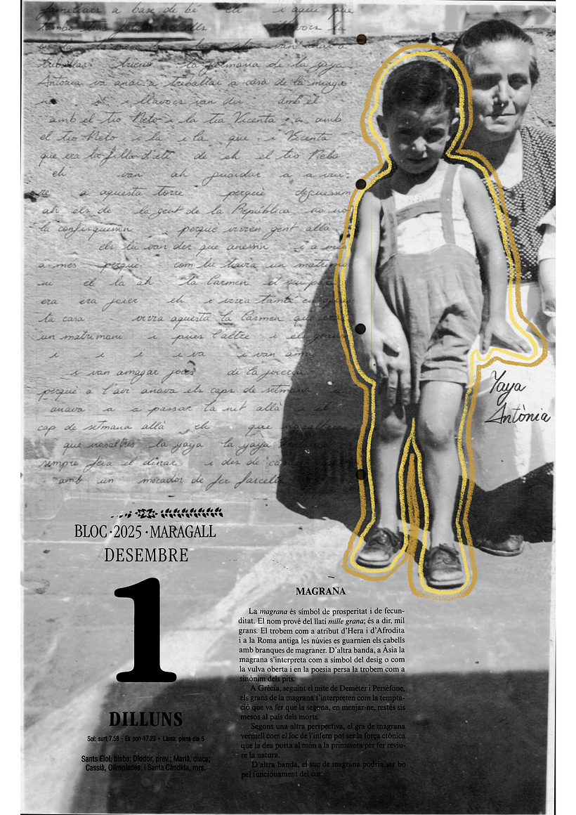 "Què diu el meu avi?" Serie de collages 6
