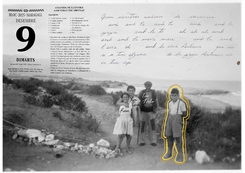 "Què diu el meu avi?" Serie de collages 7