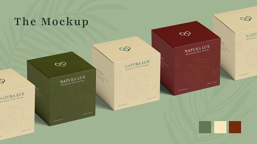 Natura Lux Serum Box Package Design 1