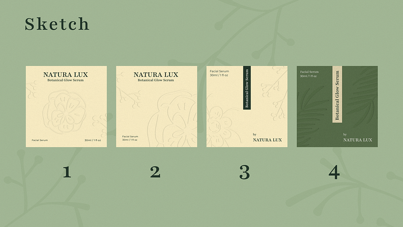 Natura Lux Serum Box Package Design 1
