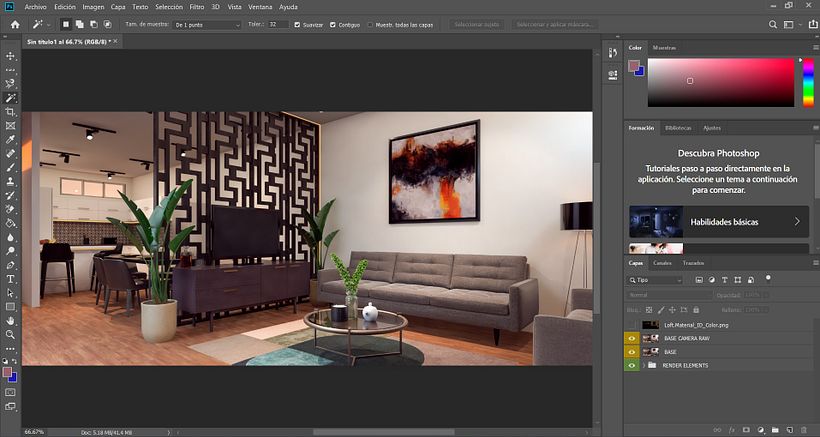 RENDER DE INTERIOR - LOFT CMO 1