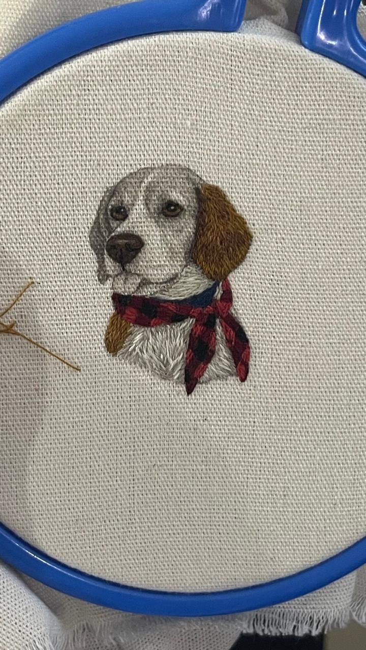 Mini retrato beagle en llavero 1