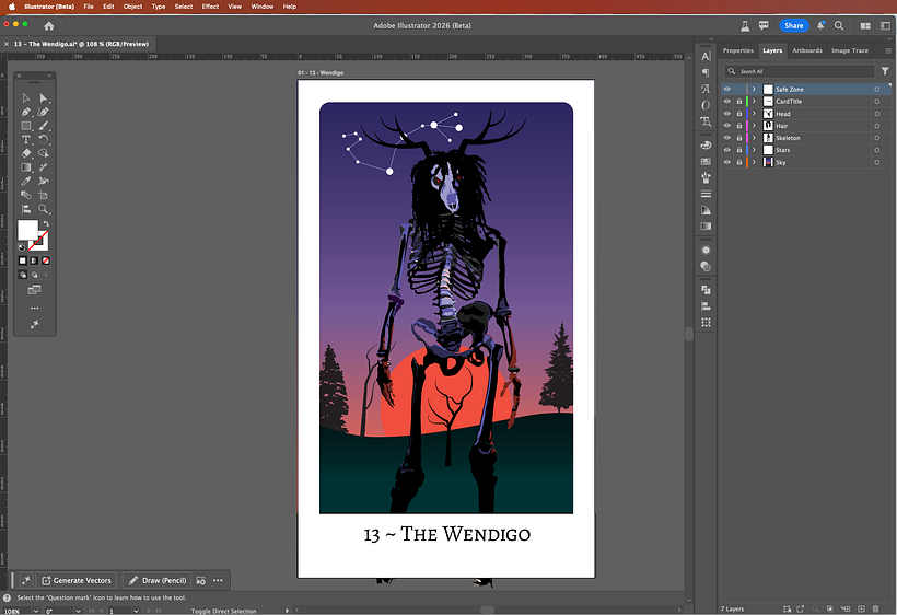 Card 13 | The Wendigo (Death) 1