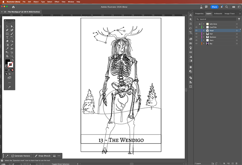 Card 13 | The Wendigo (Death) 1