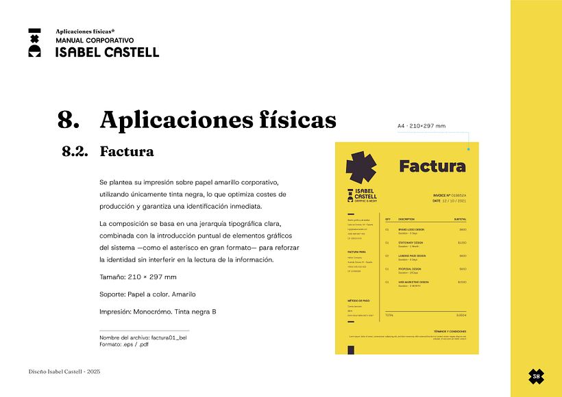 Isabel Castell_Manual de Identidad Visual. 38