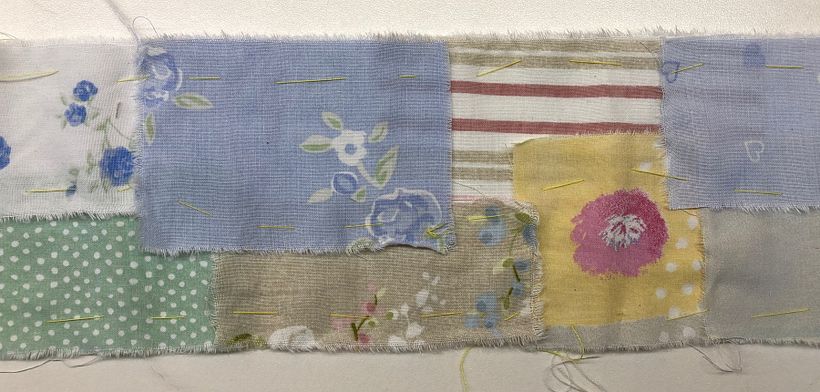 Slow Stitched Scroll - 'Butterflies Are Self Propelled Flowers' 1