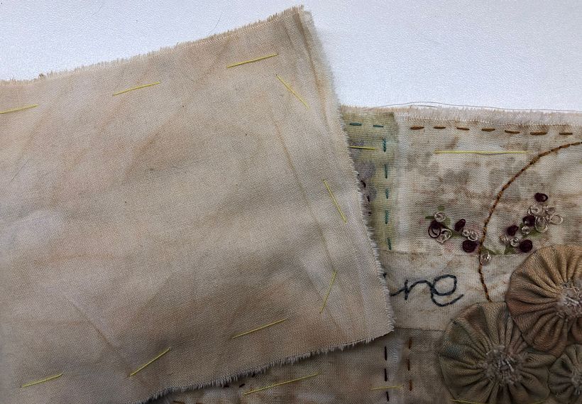 Slow Stitched Scroll - 'Butterflies Are Self Propelled Flowers' 1