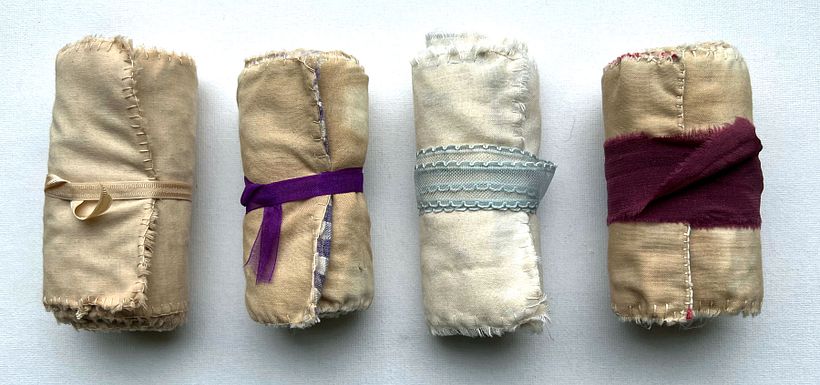Slow Stitched Scroll - 'Butterflies Are Self Propelled Flowers' 2