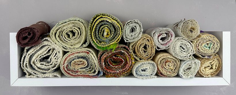 Slow Stitched Scroll - 'Butterflies Are Self Propelled Flowers' 3