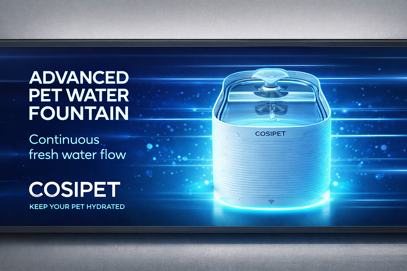 Billboard design for automatic pet water fountain 1