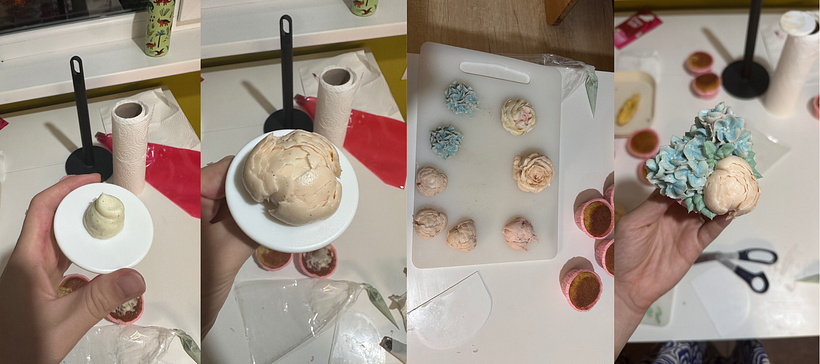 Botany in Baking: The Hand-Piped Bouquet 1