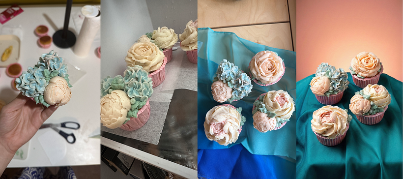 Botany in Baking: The Hand-Piped Bouquet 1