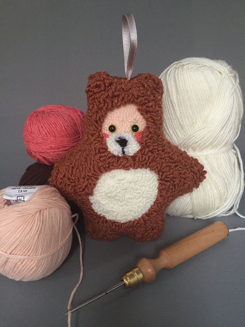 Soft Paws – Punch Needle Teddy 1